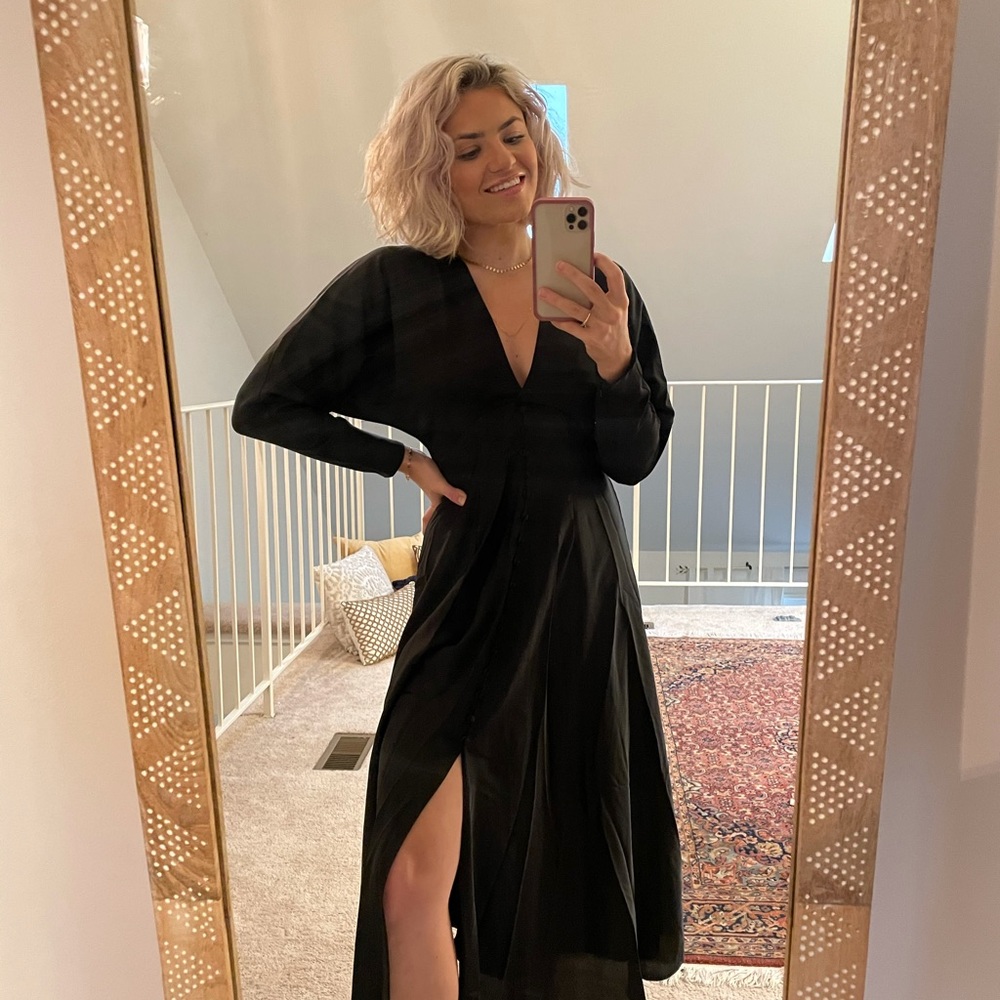 New with tags ASOS Black Satin Dress